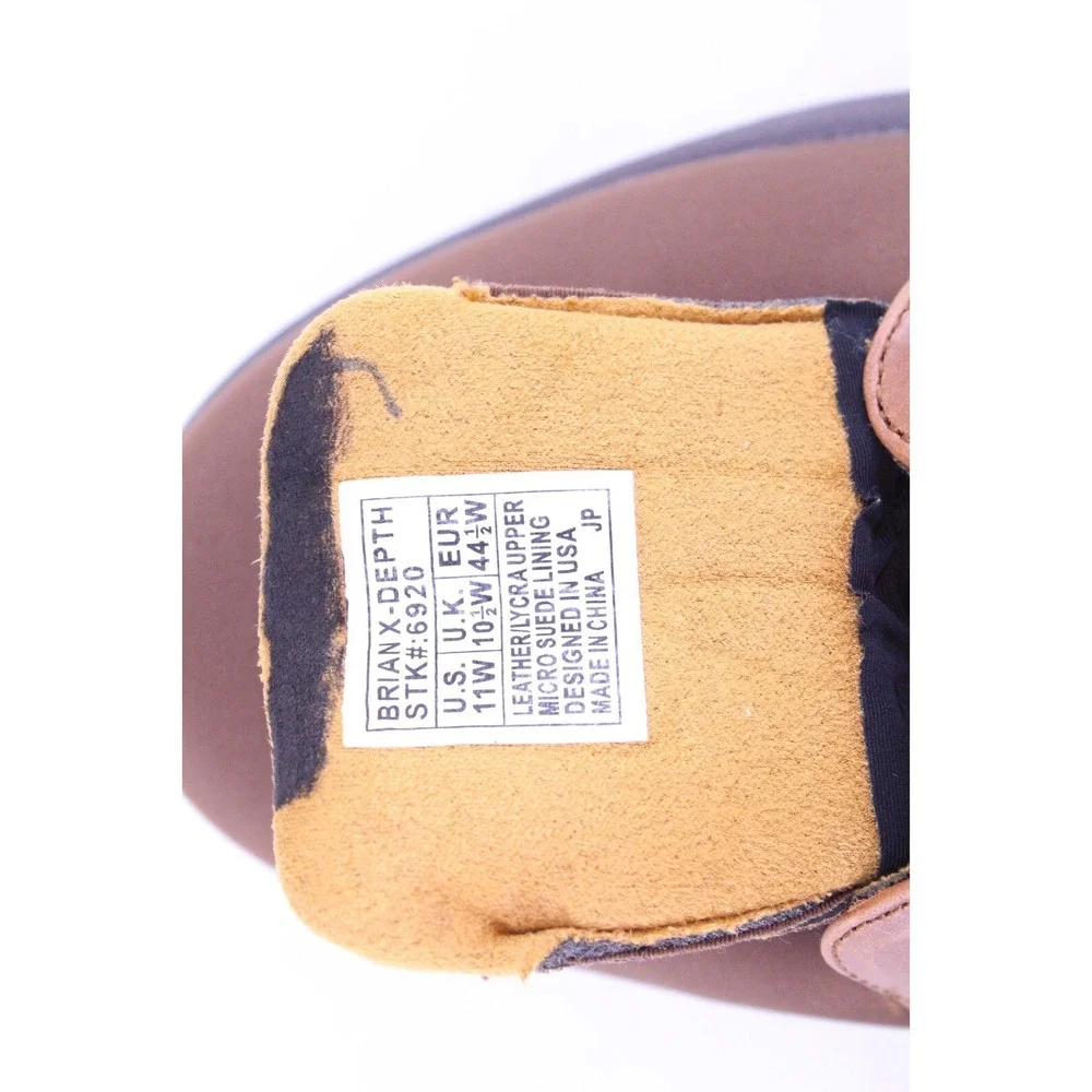 Dr Comfort Brian Brown Leather and Synthetic Comfort Diabetic Shoes, Mens US 11W